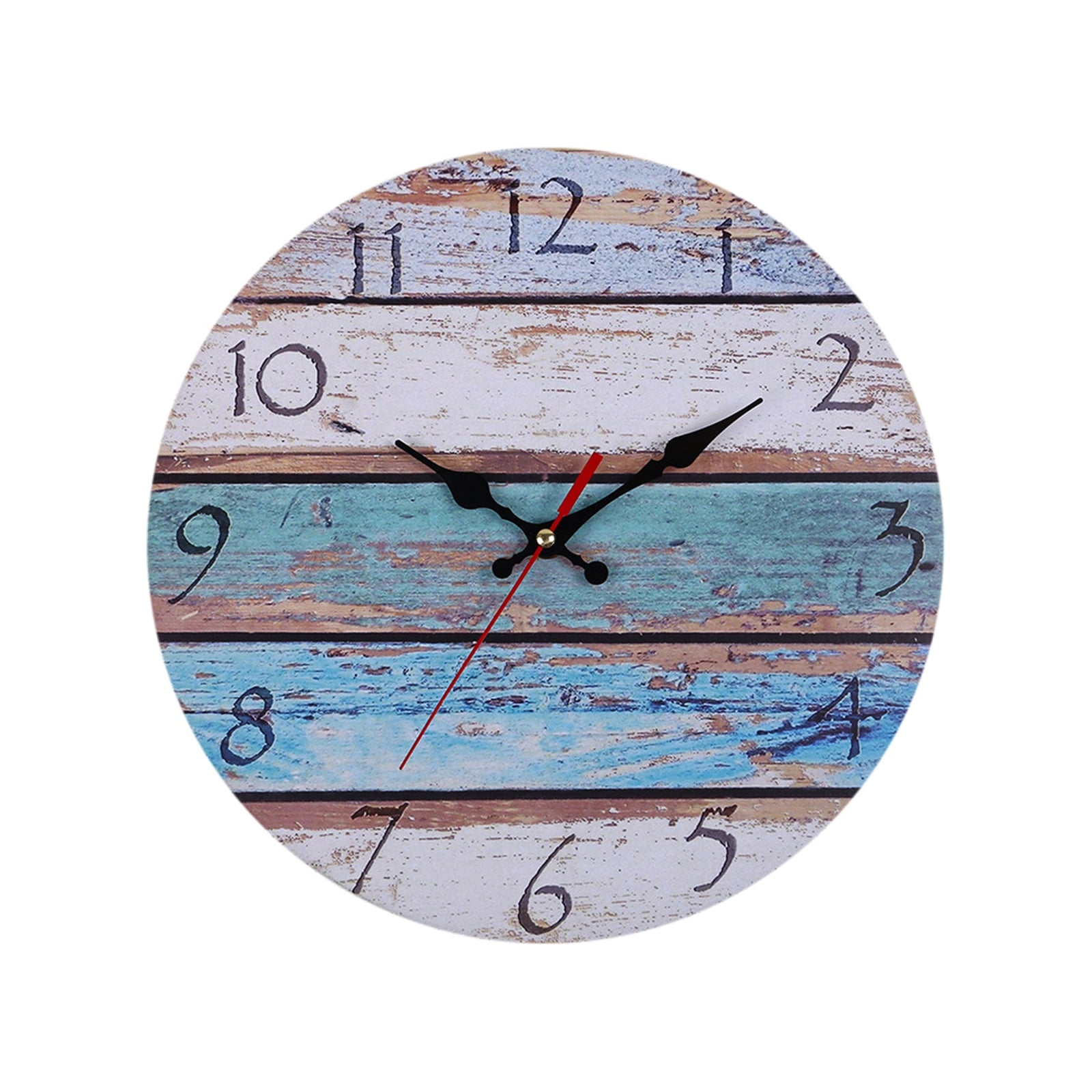 Operated Silent Non -Ticking Wall Clocks Circle Stripe Round Wall Clock Easy to Read Decorative for Living Room Kitchen Home Bathroom Bedroom Office