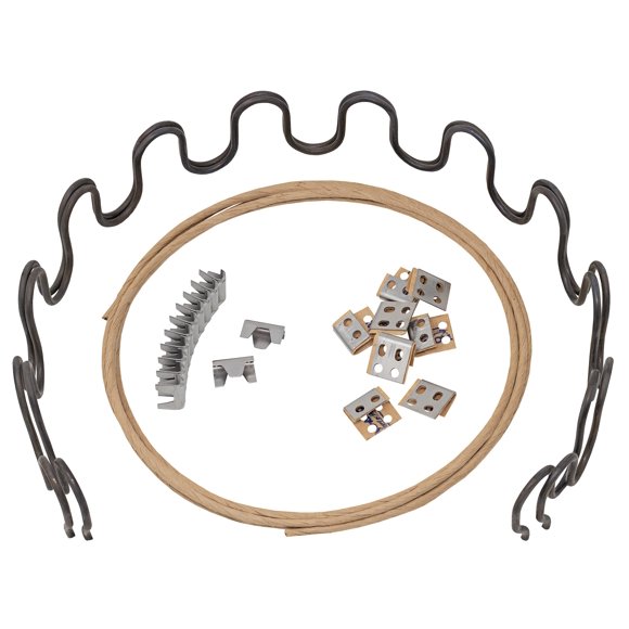 House2Home 25" Couch Spring Repair Kit to Fix Sofa Support for Sagging Cushions - Includes 2pk of Springs, Upholstery Spring Clips, Seat Spring Stay Wire, and Installation Instructions