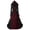 Red, variant on Women's Deluxe Witch Dress Hooded Costume Vintage Halloween Gothic Dress Victorian Renaissance Medieval Party Vampire Gown Dress