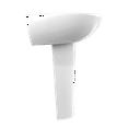 thumbnail image 3 of TOTO® Supreme® Oval Basin Pedestal Bathroom Sink with CEFIONTECT for 4 Inch Center Faucets, Cotton White - LPT241.4G#01, 3 of 5