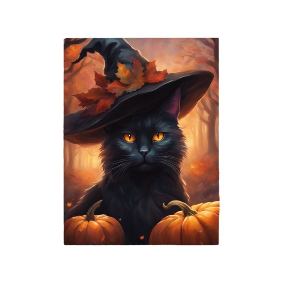 Halloween Printed Blanket 70X100cm Flannel Warm Throw for Family Cozy Autumn Nights