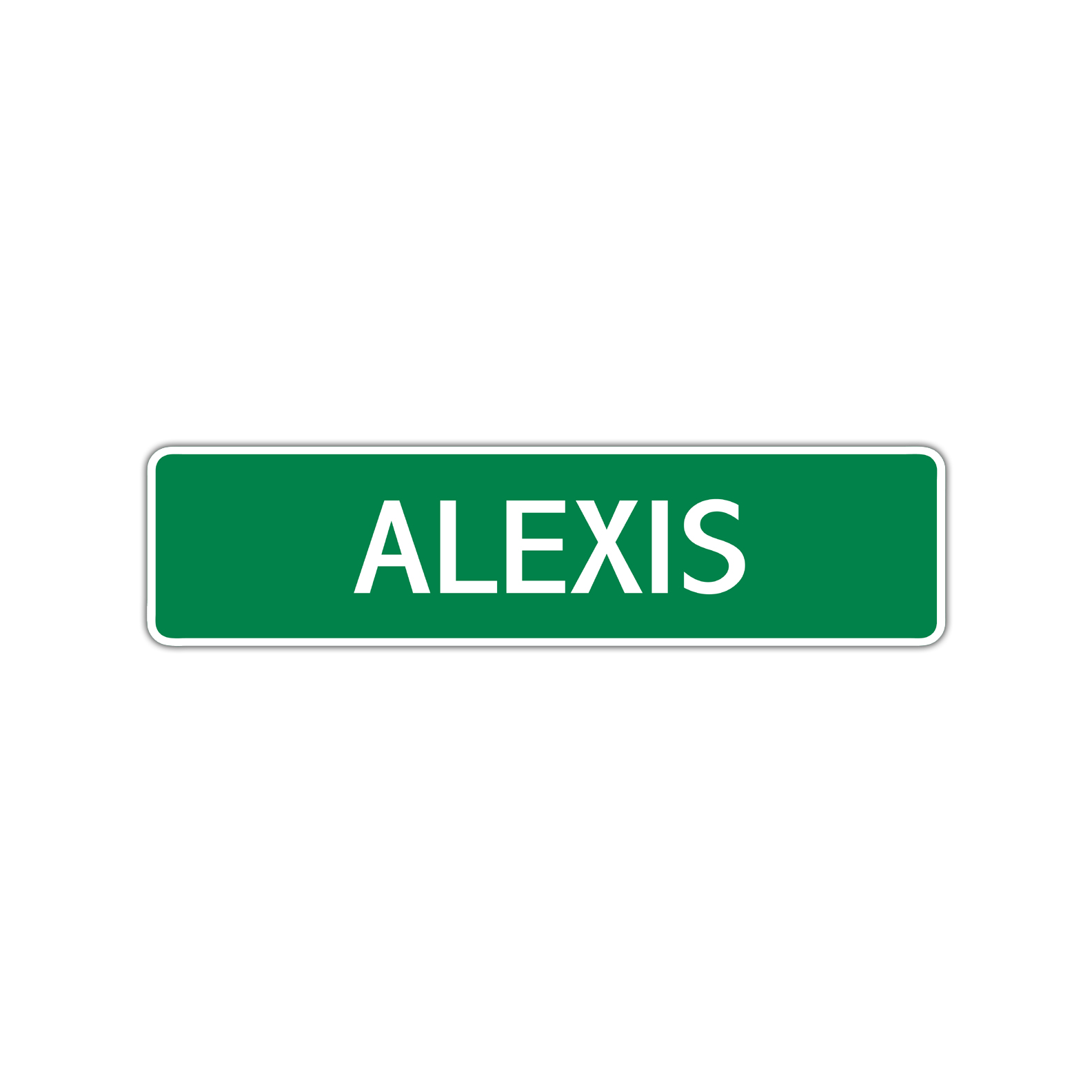 Alexis Boys Children Name Indoor Outdoor Letter Printed Label Wall Plaque Decoration Aluminum