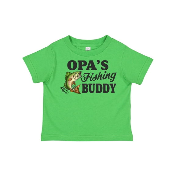 Inktastic Opa's Fishing Buddy Boys Toddler T-Shirt