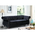 thumbnail image 3 of Uspridefurniture Fender 82.6'' Velvet Rolled Arm Sofa,Black, 3 of 6