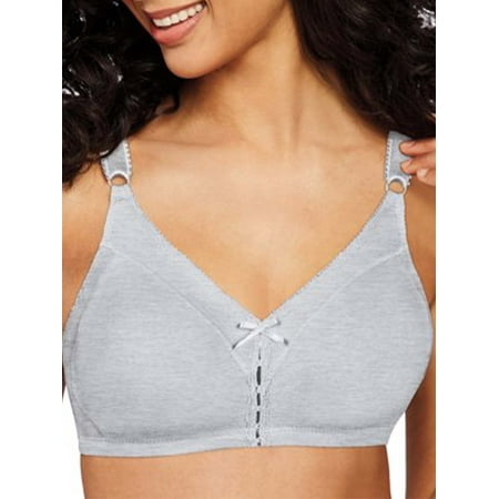 

Women s Bali 3036 Double Support Cool Comfort Cotton Wirefree Bra (Heather Grey 38C)
