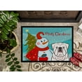 thumbnail image 3 of Caroline's Treasures BB1840JMAT Snowman with White English Bulldog  Door Mat, Indoor Rug or Outdoor Welcome Mat 24x36, 3 of 4