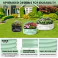 thumbnail image 4 of Kicctian 2Pcs Galvanized Outdoor Raised Garden Bed, 2x2x1 ft Round Metal Planter Box for Vegetables, Herbs, and Flowers, Olive Green, 4 of 8