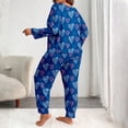 thumbnail image 6 of Women's Long Sleeve Long Pants Pajama Set - Outdoor Wear Suitable Loungewear - Blue Size XXL, 6 of 6