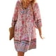 thumbnail image 5 of Txlixc Vestido estampado bohemio para mujer Vestidos estampados florales vintage bohemios Vestido de playa de estilo étnico Vestido informal de manga larga Txlixc Casual, 5 of 9