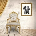 thumbnail image 3 of Fab Funky 15x18 Gold Ornate Wood Framed with Double Matting Museum Art Print Titled - Screaming Woman and Skull, 3 of 4