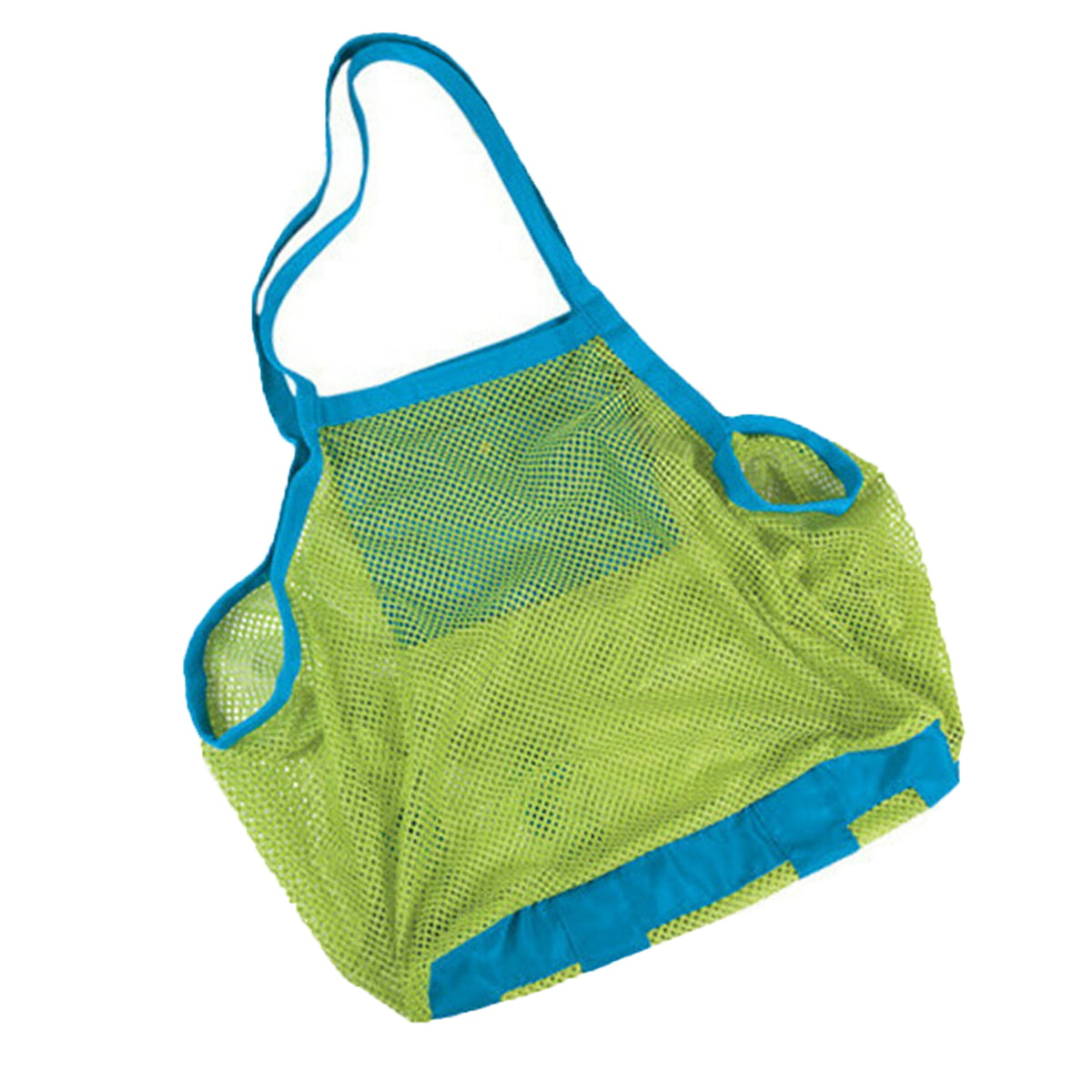 Pop-Up Beach Toy Basket Sand Toy Bag Large Capacity Beach Toy Bag Fenlosi Heavy Mesh Beach Tote Bag Used to Store Beach Toys and Towels Blue Shell Bag