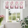 thumbnail image 3 of Valances for Windows Easter Farm Dwarf Striped Egg Rod Pocket Short Curtain for Bathroom Living Room Bedroom Pastoral Watercolor Gnome 1 Panel 42x12in, 3 of 9