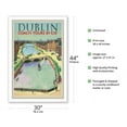 thumbnail image 2 of Dublin Ireland - Coach Tours by CIÉ (Córas Iompair Éireann) - O'Connell Bridge over the River Liffey - Vintage Travel Poster c.1950s - Fine Art Matte Paper Print (Unframed) 30x44in, 2 of 4