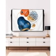 thumbnail image 3 of Abstract Geometric Outdoor TV Cover 48 to 50 inch Blue Red Orange Modern Minimalist Waterproof Dustproof TV Covers for Outside with Zipper Remote Control Pocket Flat Screen Protectors, 3 of 7