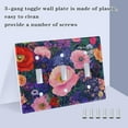 thumbnail image 3 of Yayeee Toggle Light Switch Wall Plate 2-Gang 4.56"x4.48" Decorative Outlet Cover, Beautiful Floral Pattern, 3 of 7