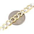 thumbnail image 4 of Real 10K Yellow Gold Solid Diamond Cut Cuban Link Chain 8.50mm Necklace 30", 4 of 5