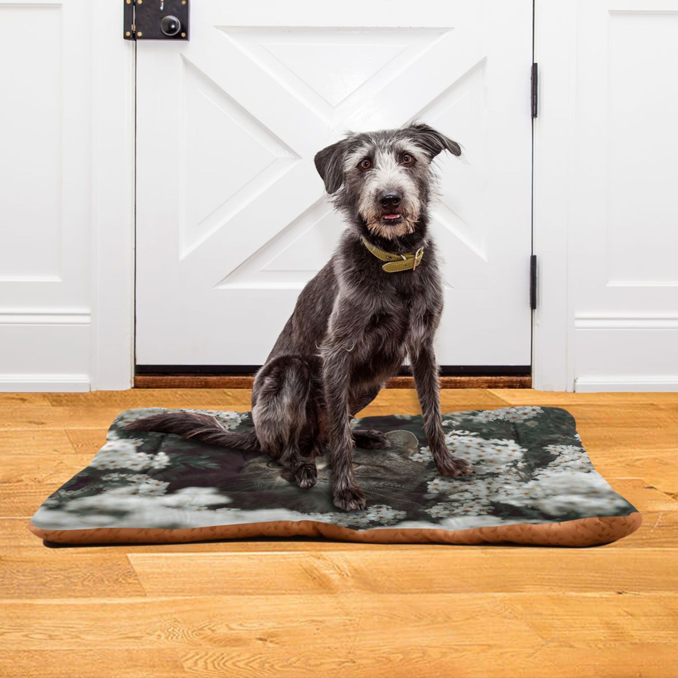 Cozy Mat Pet Bed Indoor Outdoor Warm Soft For Cat Dog Puppy(S/M) Tiny Blossoms