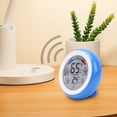 thumbnail image 1 of karymi New Round Touchs Screen Temperatures Hygrometer With Clock Alarm Clock Household Thermometers Electronic Temperature And Humidity Up to 45% off, 1 of 7