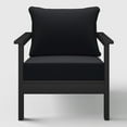 thumbnail image 4 of WestinTrends Avalon Outdoor Modern HDPE Patio Club Chair with Deep Seat Cushions, Black/Black, 4 of 10