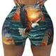 thumbnail image 2 of Balery Textured Bald Eagle Pantalones cortos de entrenamiento estampados para mujer, sin costuras, ajustados, para gimnasio, yoga, correr, deportes, ejercicio activo, fitness.-XX-Large, 2 of 8