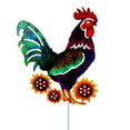 thumbnail image 5 of harmtty Rooster Sculpture Realistic Standing Animal Garden Decoration Rust-Proof Patio Backyard Carved Iron Chicken Lawn Ornament, 5 of 8