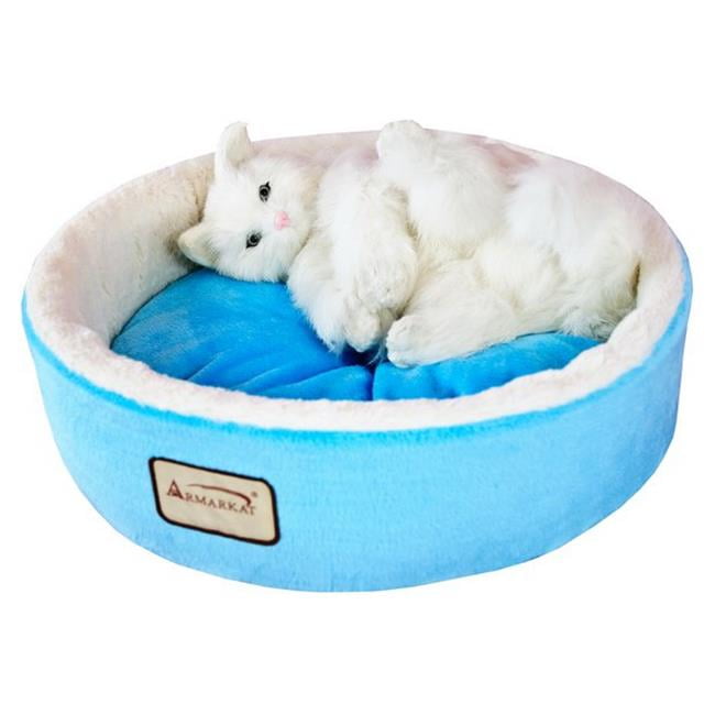 C12HTL-MB Armarkat Pet Bed Cat Bed 14 x 14 x 14 - Sky Blue & Ivory ...