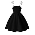 thumbnail image 5 of Busydd Girls Summer Dress 4-15 Years Fashion Strappy Square Neck A-Line Sundress Casual Solid Color Sleeveless Teen Girls' Dresses 4-5 Years, 5 of 9