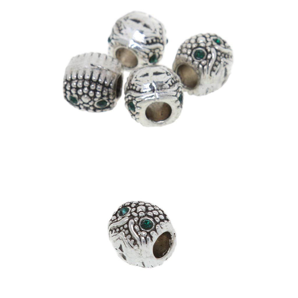 DIY 925 Silver European Charm Crystal bird Spacer Beads Fit Necklace Bracelet 