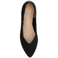 thumbnail image 5 of Journee Womens Minnah Knit Slip On Pointed Toe Dress Flats, 5 of 10