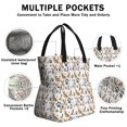 thumbnail image 3 of Corgi Dog and Footprints Drawstring Lunch Bag Women - Drawstring Lunch Bag Insulated for Work Office - Stain-Resistant Large Lunchbags for Women with Multi-Pockets, 3 of 6