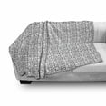 thumbnail image 2 of Modern Soft Flannel Fleece Blanket, Simplistic Layout of Outline Drawings Asymmetric Squares in Monochrome, Cozy Plush for Indoor and Outdoor Use, 50" x 70", Charcoal Grey and White, by Ambesonne, 2 of 5