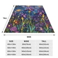 thumbnail image 3 of Fotbe Cosmic Purple Irises Manta de Franela Acolchonada con Estampado, Súper Suave y Esponjosa, Extra Grande para Sofá, Cama, Uso Todo el Año-40"x30", 3 of 7