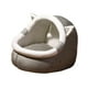 thumbnail image 2 of Nido semicerrado para gatos, cueva con juguete colgante y base antideslizante. gris, 2 of 9