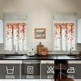 thumbnail image 4 of Fall Kitchen Curtains 36 Inch Short - 3 Panel Set, Autumn Harvest Print, Rod Pocket Window Treatment for Thanksgiving, Farmhouse, Cafe, Living Room - Machine Washable, 4 of 6