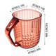 thumbnail image 3 of Vaso transparente para cepillo de dientes • Diseño de cristal imitado • Organizador de baño de 2 paquetes para hogar y viajes, 3 of 5