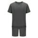 thumbnail image 5 of Conjunto de Pantalones Cortos Deportivos para Hombres, Cuello Redondo de Manga Corta de Moda para el Desgaste Casual Y de Playa, Traje de Poliéster Suave, 5 of 9