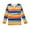 Orange, variant on REDARER Boys and Girls Striped Print Neck Long Sleeve Cotton Polo Shirt Kids Casual Basic Layering Top,5-6 Years