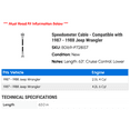 thumbnail image 2 of Speedometer Cable - Compatible with 1987 - 1988 Jeep Wrangler, 2 of 2