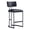 Black, variant on Juno Contemporary Modern Vegan Leather Metal Counter Stool in Taupe