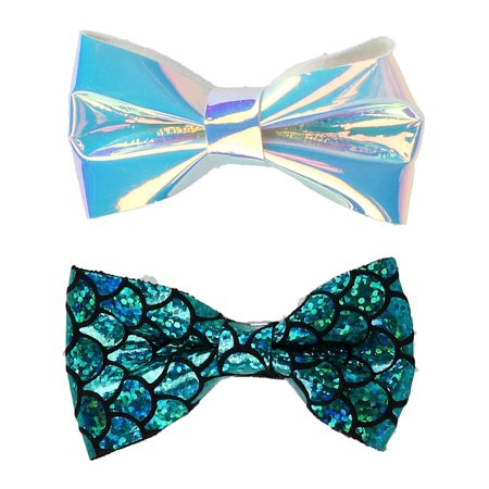 - Girl's Mermaid and Iridescent Hair Clips (Pack of 2)