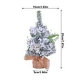 thumbnail image 3 of Small Christmas Tree Mini Christmas Tree Mini Pines Tree Bottle Brush Fake Tree With Wooden Base For Tabletop Decoration, 3 of 6