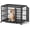 Black 36.6"L x 24.0"W x 29.5"H Heavy Duty Dog Crate, variant on 48 Inch Heavy Duty Dog Crate for Large Dogs with Self-Locking Latch, Escape-Proof Steel Kennel Indoor, XL Large Double Door Metal Pet Cage with Wheels