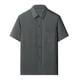 thumbnail image 2 of pstuiky Camisas de vestir de manga corta para hombre, Camisa informal de manga corta, lisa, cómoda y con cuello vuelto para hombre ropa de hombre xxxl, 2 of 3