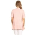 thumbnail image 4 of Women's  Basic Casual Solid Short Sleeve Open Front Cardigan (S-3X), 4 of 4