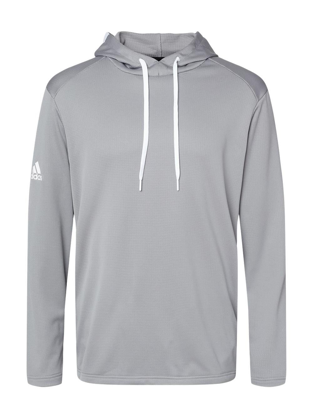 thee Luxe spoelen Adidas - Textured Mixed Media Hooded Sweatshirt - A530 - Grey Three - Size:  S - Walmart.com