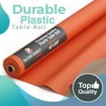 thumbnail image 5 of Exquisite 300 ft. x 40 in. Orange Plastic Tablecloth Rolls - Disposable Table Cover Rolls, 5 of 8