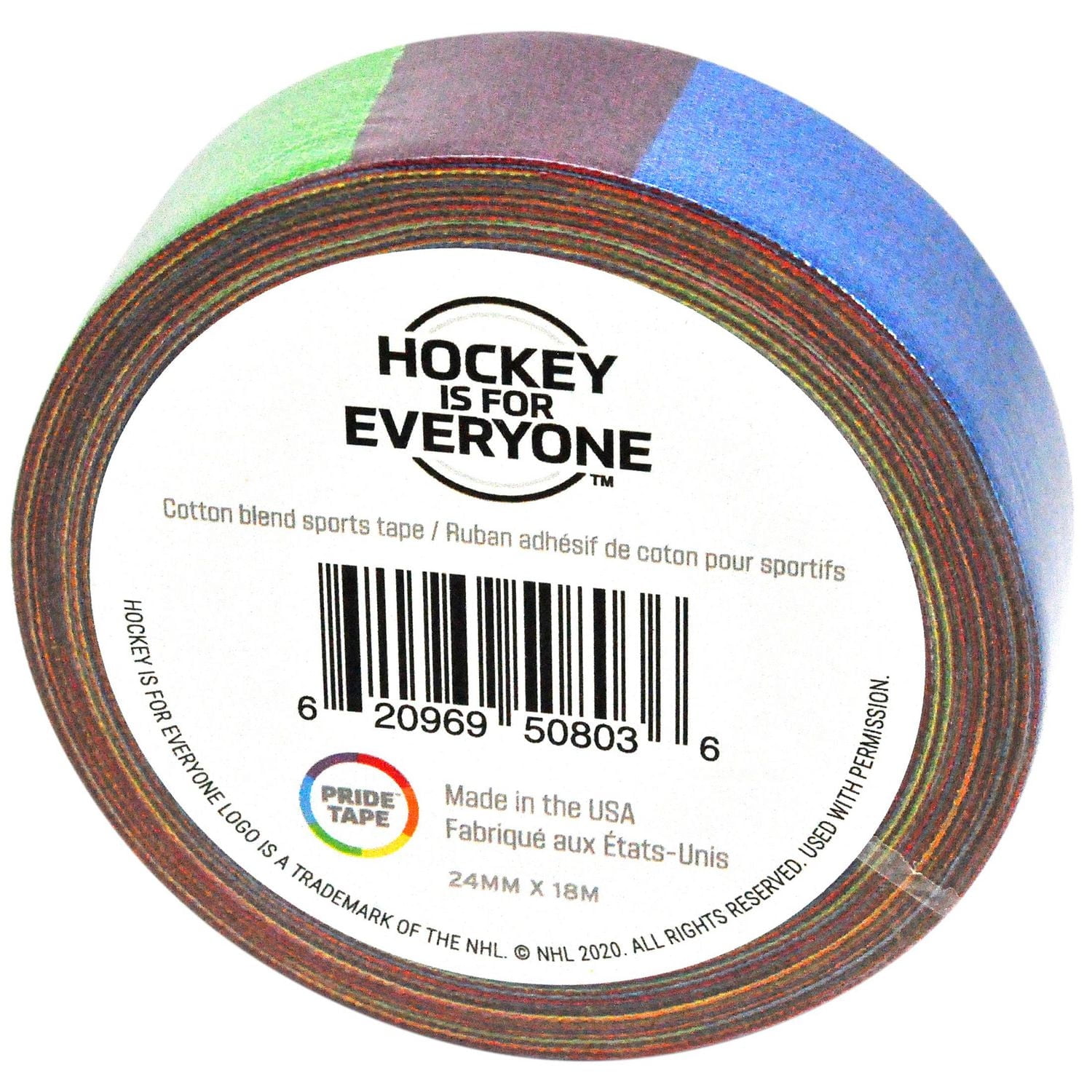 PRIDE TAPE Ruban adhésif pour bâton de hockey 24MM X 18M Fierté 24MM X 18M Paquet Unique