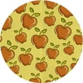 thumbnail image 1 of Ahgly Company Tapis d'Intérieur Ronds de Style Transitionnel Lavables à la Machine, Jaune Banane, 3 Pieds Rond, 1 of 7