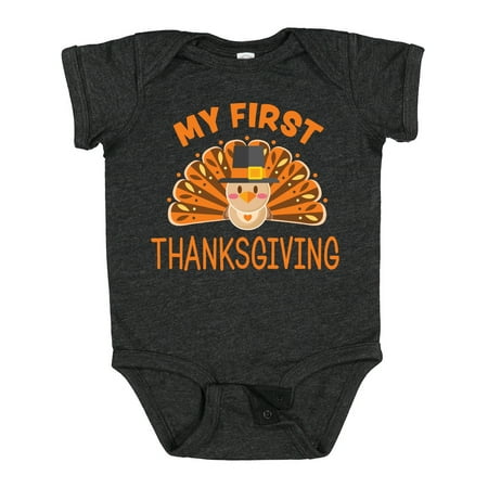 

Inktastic Cute Turkey My 1st Thanksgiving Boys or Girls Baby Bodysuit