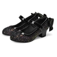 thumbnail image 5 of Bocca Girls Party Dress Shoes Black Glitter Mary Jane Wedding Princess Shoes With Bow 1M, 5 of 6
